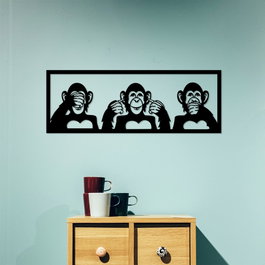 Wallity Three Monkeys - L Negro